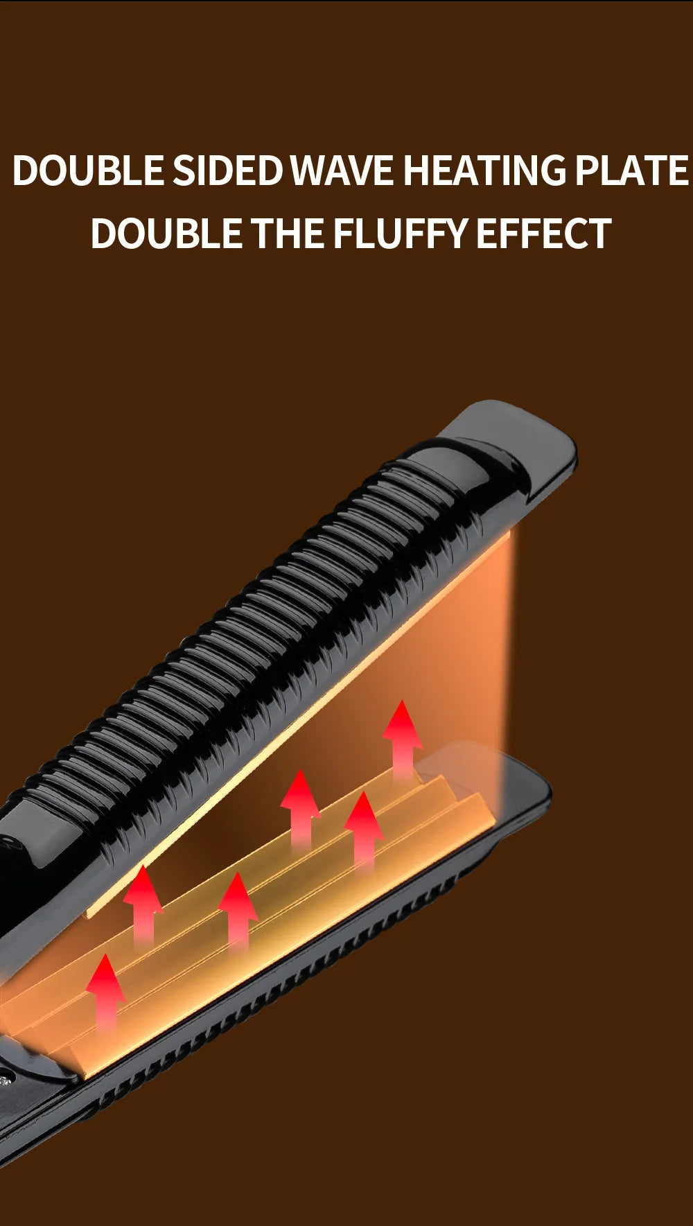 Hair Curler Iron Electric Corrugated Plate Hair Curling Iron Curls Volume Styling Tools