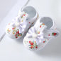Newborn Baby Girl Pearl Floral Shoes Toddler Girl Booties Infant Baby Bowknot Crib Shoes Soft Sole Party Pre walker First Walkers