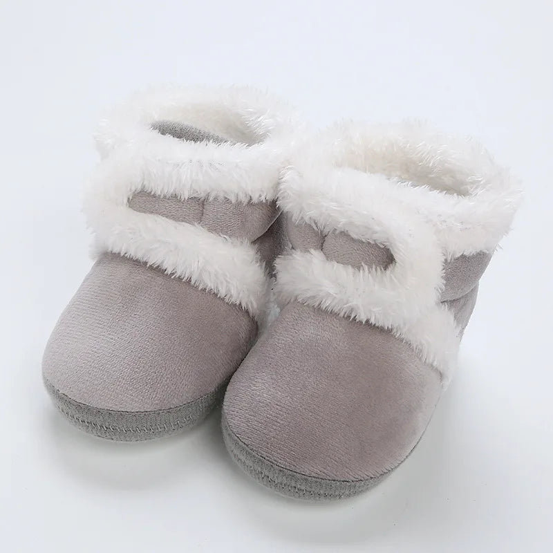 Newborn Toddler Warm Boots Winter First Walkers baby Girls Boys Shoes Soft Sole Fur Snow Booties Kids Snow Boots for 0-18M Bebe