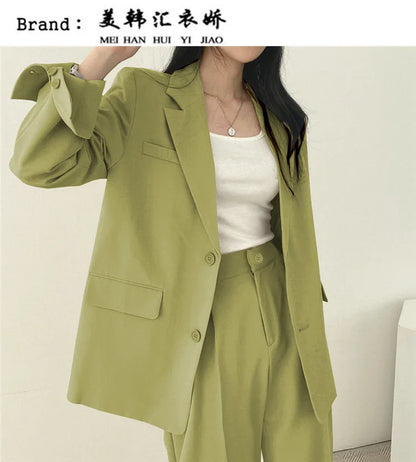 Fall Fashion Long Sleeve Blazer Mujer Pant Sets Blazers Women 2025 Casual Women's 2 Piece Outfit Set Suits Outwear