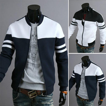 Men Bomber Jacket Patchwork Autumn Sportswear Coat Zipper Baseball Jacket Single Breasted Jackets for Men 2025 Chiquita's hombre