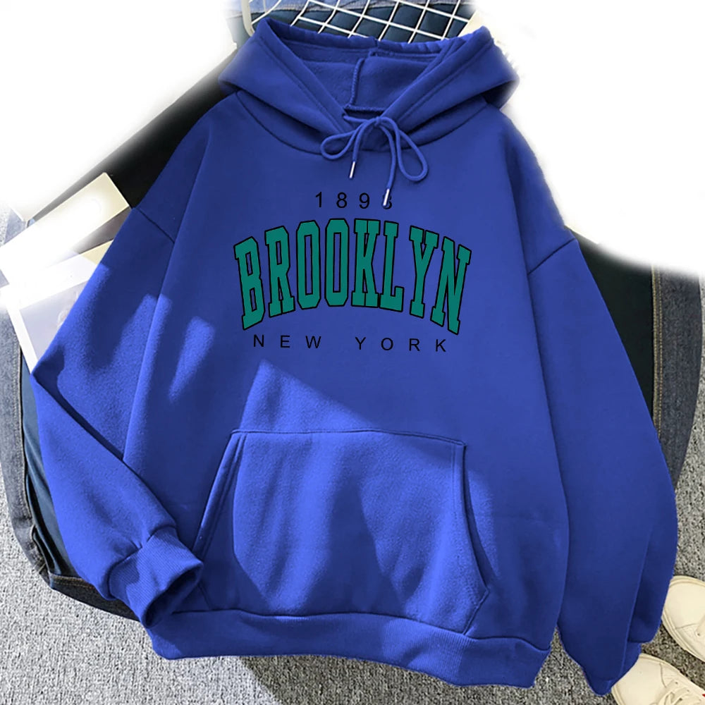 Fashion 1898 Brooklyn New York Hoodies Printed Men Woman Hoodie Hooded Sweatshirts Harajuku Pullovers Unisex Tracksuits Clothing