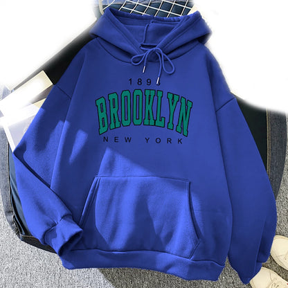 Fashion 1898 Brooklyn New York Hoodies Printed Men Woman Hoodie Hooded Sweatshirts Harajuku Pullovers Unisex Tracksuits Clothing
