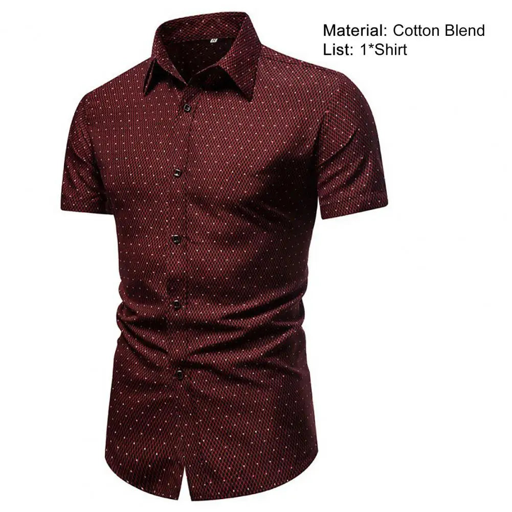 Summer Shirt for Men Daily Casual White Shirts Short Sleeve Button Down Slim Fit Male Social Blouse XL