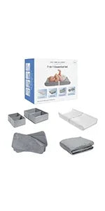 Lancaster 4-in-1 Convertible Baby Crib, Grey