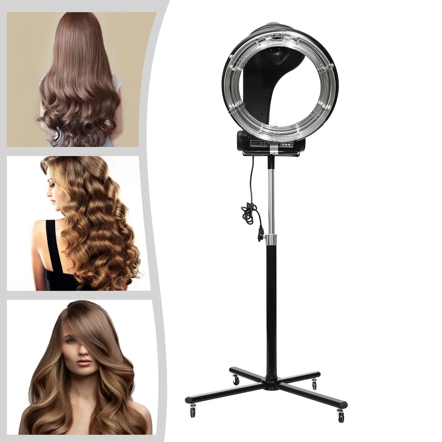 ï»¿Professional Standing Hair Dryer - 3 in 1 Orbiting Infrared Free Standing Dryer Hair Dryer Accelerator Perm Styling