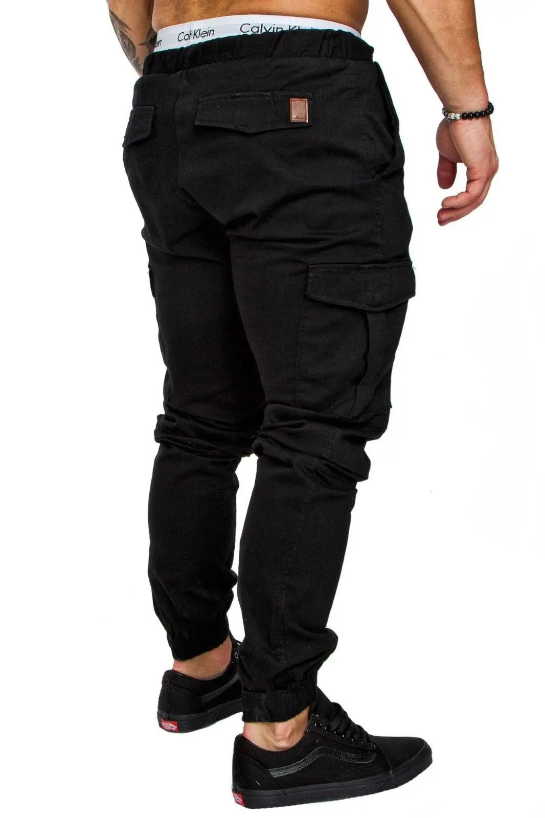 New Men's Casual Work Pants With Multiple Pockets Sports Jogger Pants
