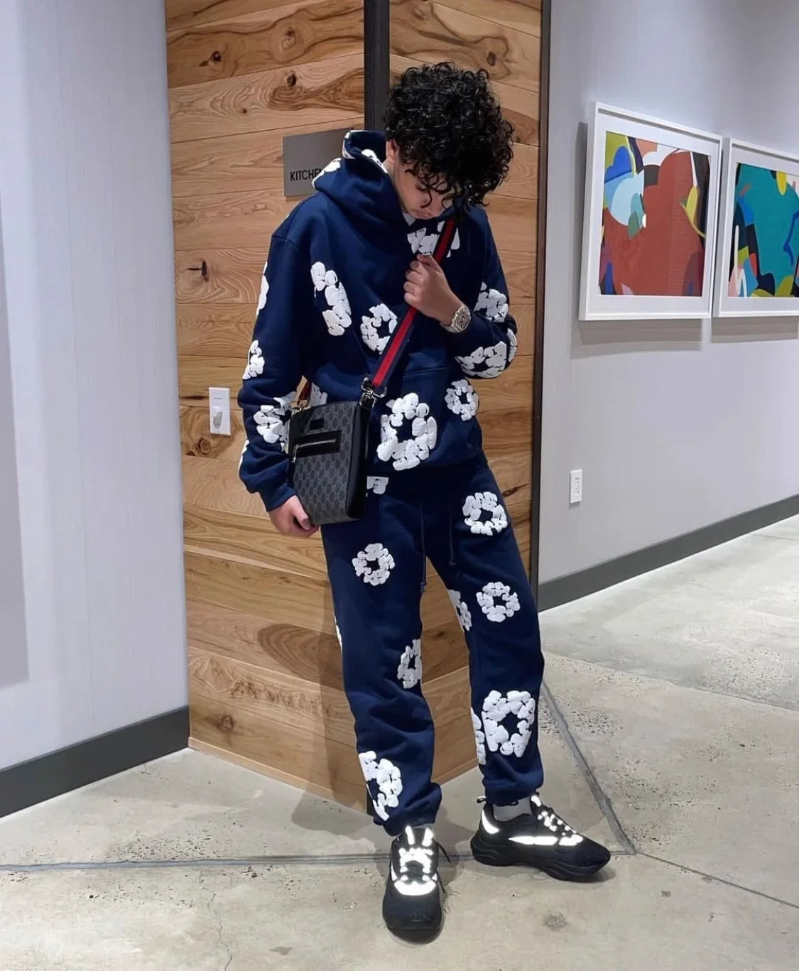 Foaming Print Streetwear Hoodie Y2k Hip Hop Graphic Oversized Hoodie Sweatshirt Men's Puck Pullover Hoodie Clothes Suit shudder