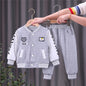 2025 New Kids Baseball Clothing Sets Boys Girls Casual Sports Suit Coat Pant 2Pcs Spring Autumn Thin Baby Tracksuit Outfits 1-4Y