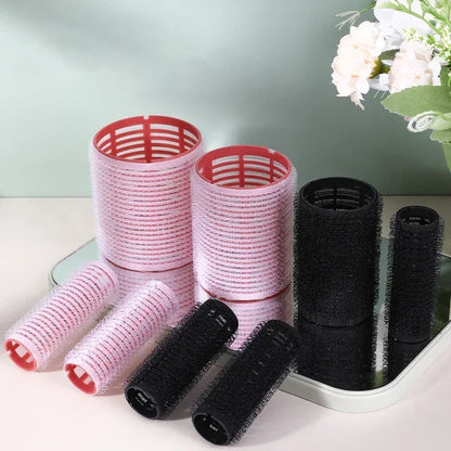 6pcs Hair Rollers Heatless Hair Curlers No Heat Hair Bangs Volume Self-adhesive Hook Curlers DIY Styling Tools & Accessories