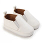 Boys And Girls Gentleman Shoes Soft Soled White Shoes Leisure Sports Shoes Newborn First Walk 0-18Months Bed Shoes