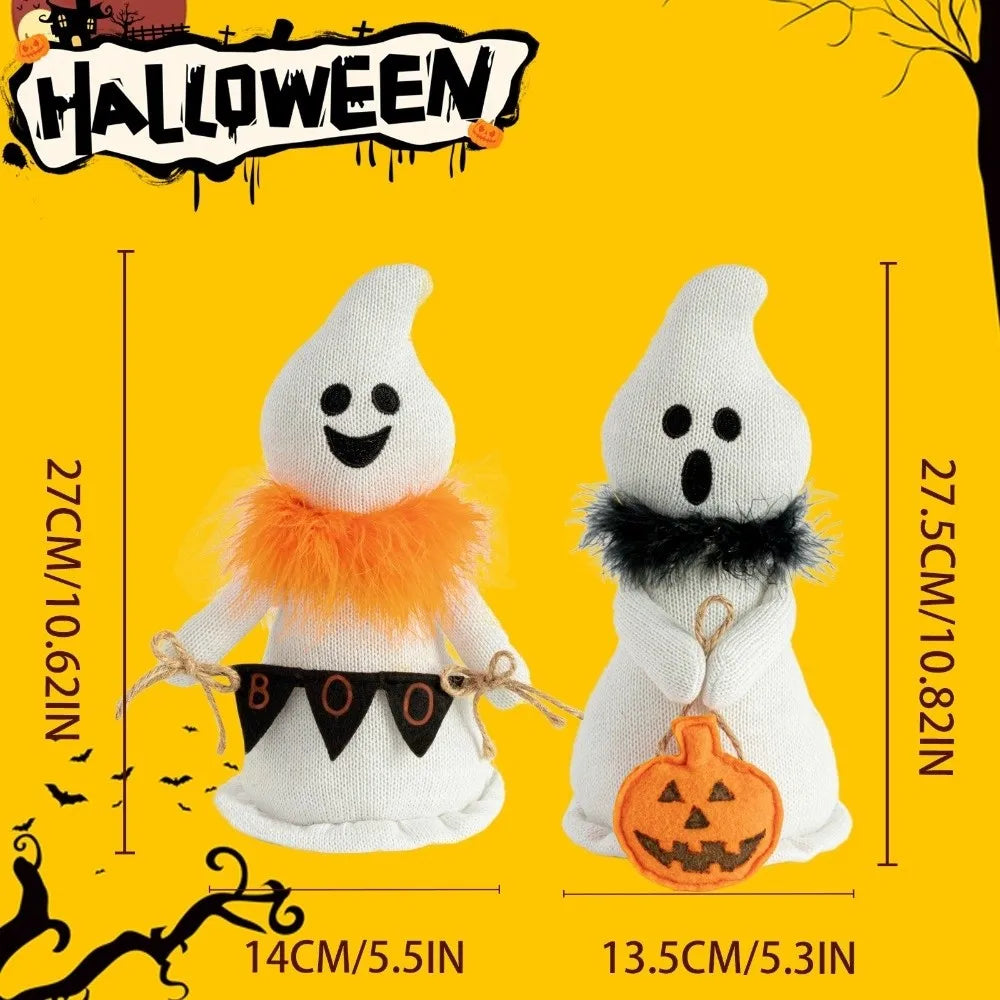 Holiday Décor Soft Halloween Ghost Doll Scary With Scarf Ghost Figurines Funny Ghost Festival Ornament Home Decor