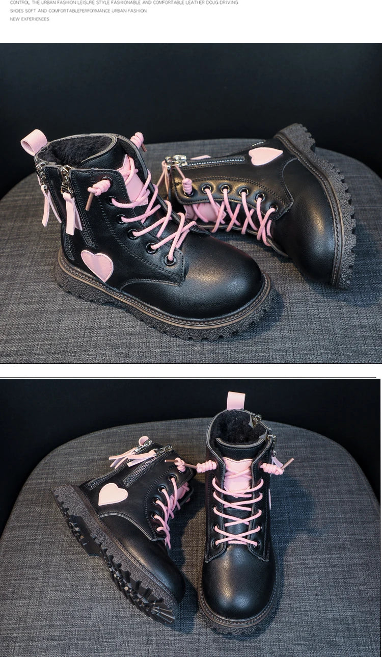 Girls Ankle Boots 2025 New Autumn and Winter Fashion Double Zip Beautiful Princess Non-slip Performance Boots for Catwalk Casual