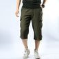 Long Length Cargo Shorts Men Summer Multi-Pocket Casual Cotton Elastic Capri Pants Men Military Tactical Short Hot Breeches 5XL