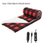 Heated Car Blanket 12-Volt Electric Blanket for Car, Truck, SUV, RV, Portable Heated Throw for Camping Red Black White Plaid