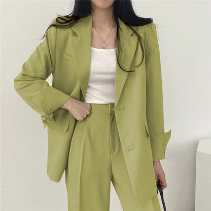 Fall Fashion Long Sleeve Blazer Mujer Pant Sets Blazers Women 2025 Casual Women's 2 Piece Outfit Set Suits Outwear