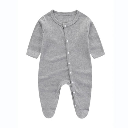 Cotton Newborn Romper Star Moon Printed Footed Baby Bodysuit for Girls Boys Long Sleeve Autumn Toddler Clothes Infant Onesie