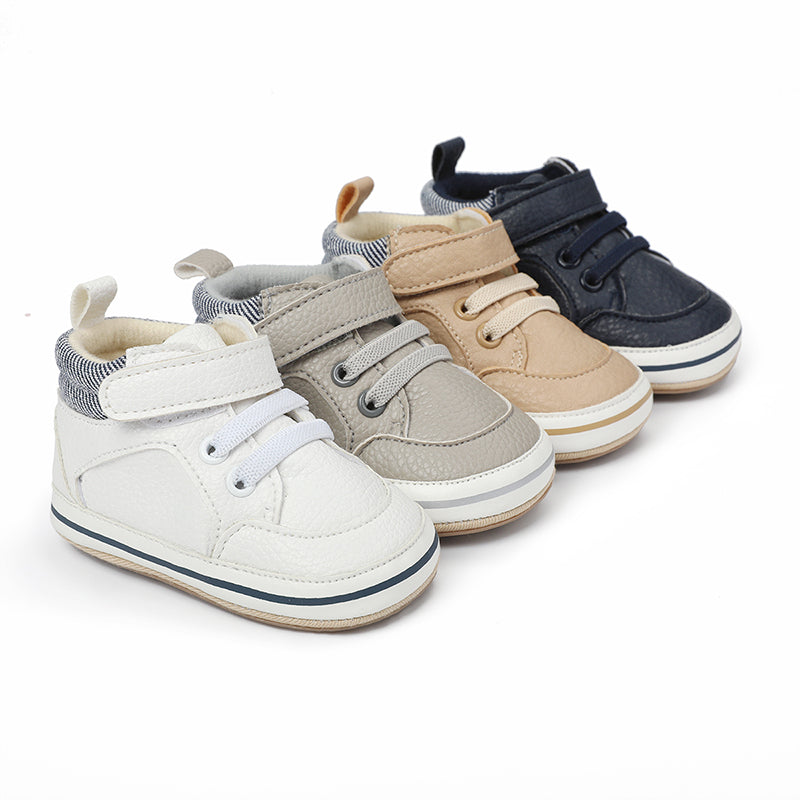 Newborn Baby Girls Boys Sneakers PU Leather Anti-Slip Soft Sole Pre walker Toddler Casual First Walkers Infant Shoes For 0-18M