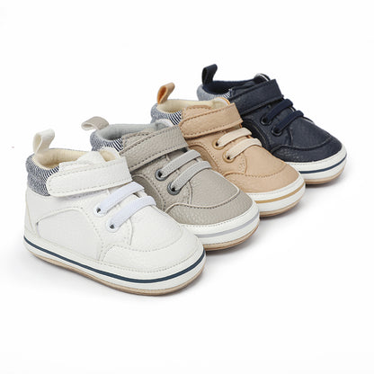 Newborn Baby Girls Boys Sneakers PU Leather Anti-Slip Soft Sole Pre walker Toddler Casual First Walkers Infant Shoes For 0-18M