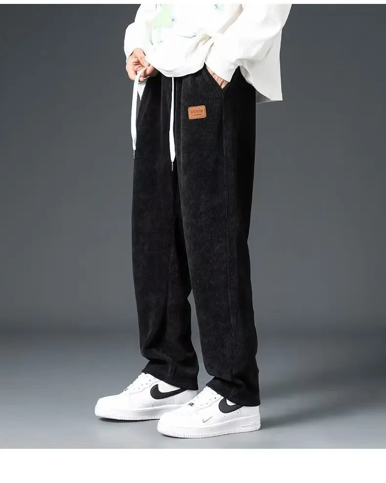 2025 New Design Spring Autumn Straight Sweatpants men baggy pants Men's pants joggers Male Loose Grey Casual Pants for men's