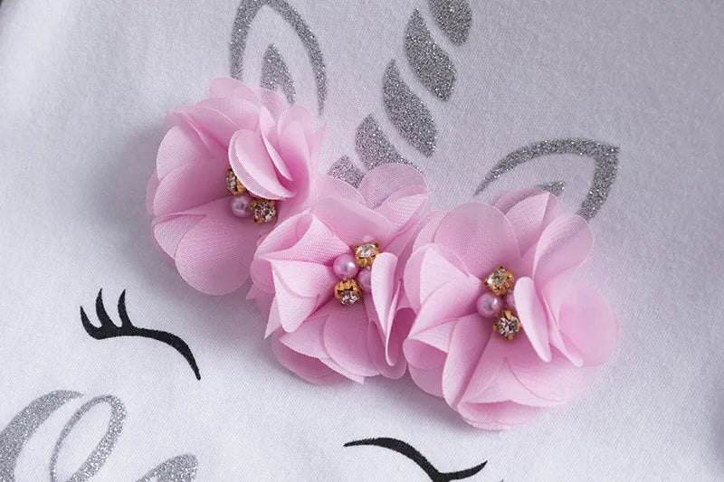 NewBorn Girls 1St Birthday Party Dress Princess 1 Year Old Ceremony Mesh Tutu Vestidos Infant Unicorn Christening Gowns