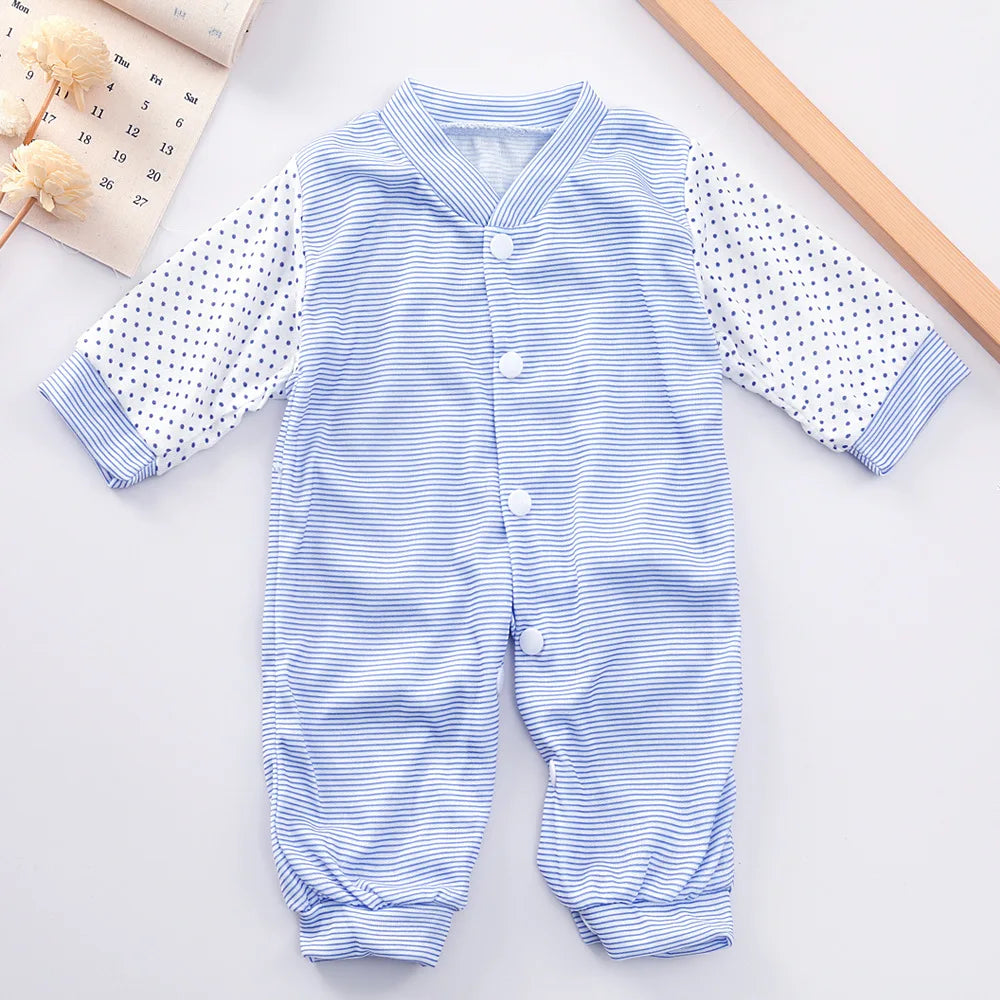 8Piece Spring Girl Boy Clothes Korean Cartoon Cute Stripe Print Tops+ Pants+ Jumpsuits Baby Clothing Newborn