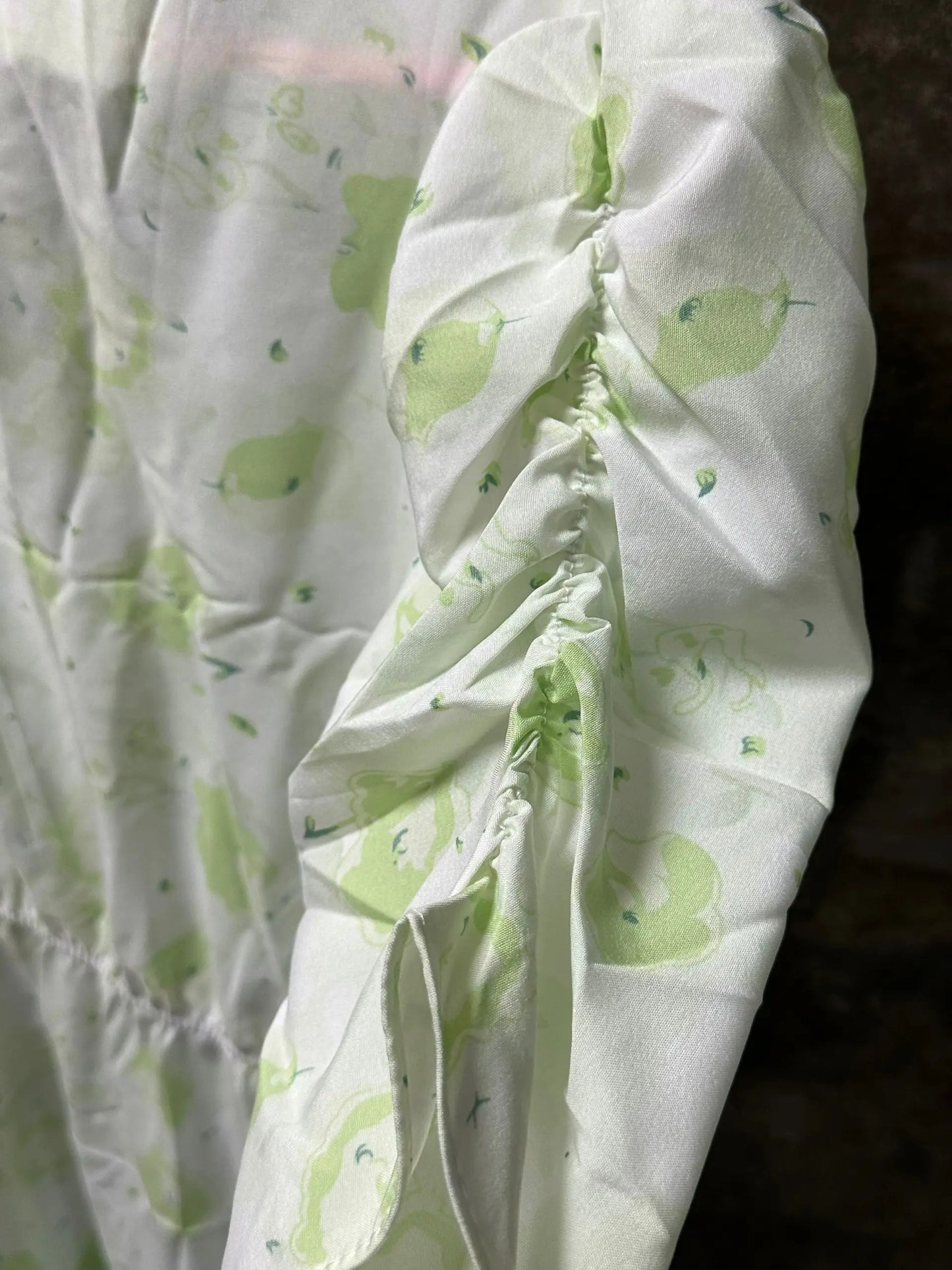 Cheap French Sweet Floral Dress Women V Neck Puff Sleeve Summer Chiffon Dress Summer Bohemian Print A-line Midi Dress In stock