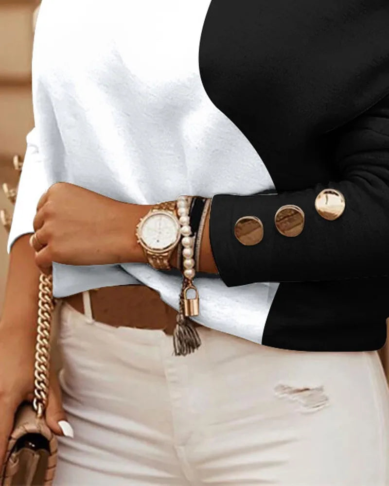 Sexy Off Shoulder Halter Neck Women Blouse Long Sleeve Fashion Print Casual Loose Tops 2025 Autumn Elegant Office Ladies Blouses