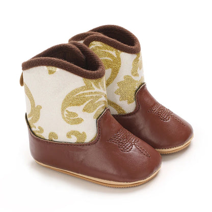 Baby Boots Made Of Soft PU and High-quality Cotton 2024 New Autumn and Winter Short Boots With Rubber Soles and Anti Slip Baby