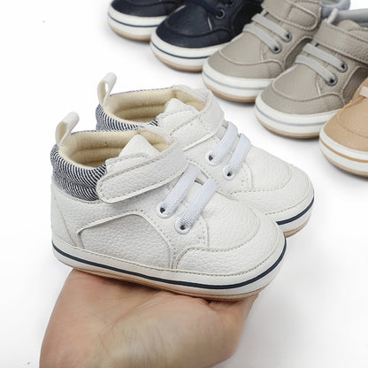 Newborn Baby Girls Boys Sneakers PU Leather Anti-Slip Soft Sole Pre walker Toddler Casual First Walkers Infant Shoes For 0-18M