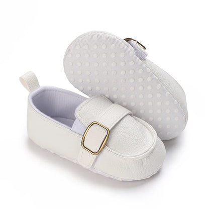 Newborn Baptist Shoes New Leather Gentleman Shoes Anti-slip Soft Bottom Indoor Baby Boys and Girls Casual Shoes Walking Shoes