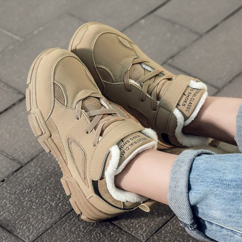 Boots For Kids Girls Boys Children's Winter Tooling Cotton Boot Casual Kids Shoe Trendy All-match Hard-wearing Fashion Anti-wear