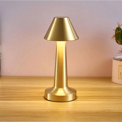 LED Table Lamp Retro Bar Coffee Table Lamp Rechargeable Touch Sensor Wireless Night Light Restaurant Living Room Decor Light