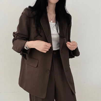 Fall Fashion Long Sleeve Blazer Mujer Pant Sets Blazers Women 2025 Casual Women's 2 Piece Outfit Set Suits Outwear
