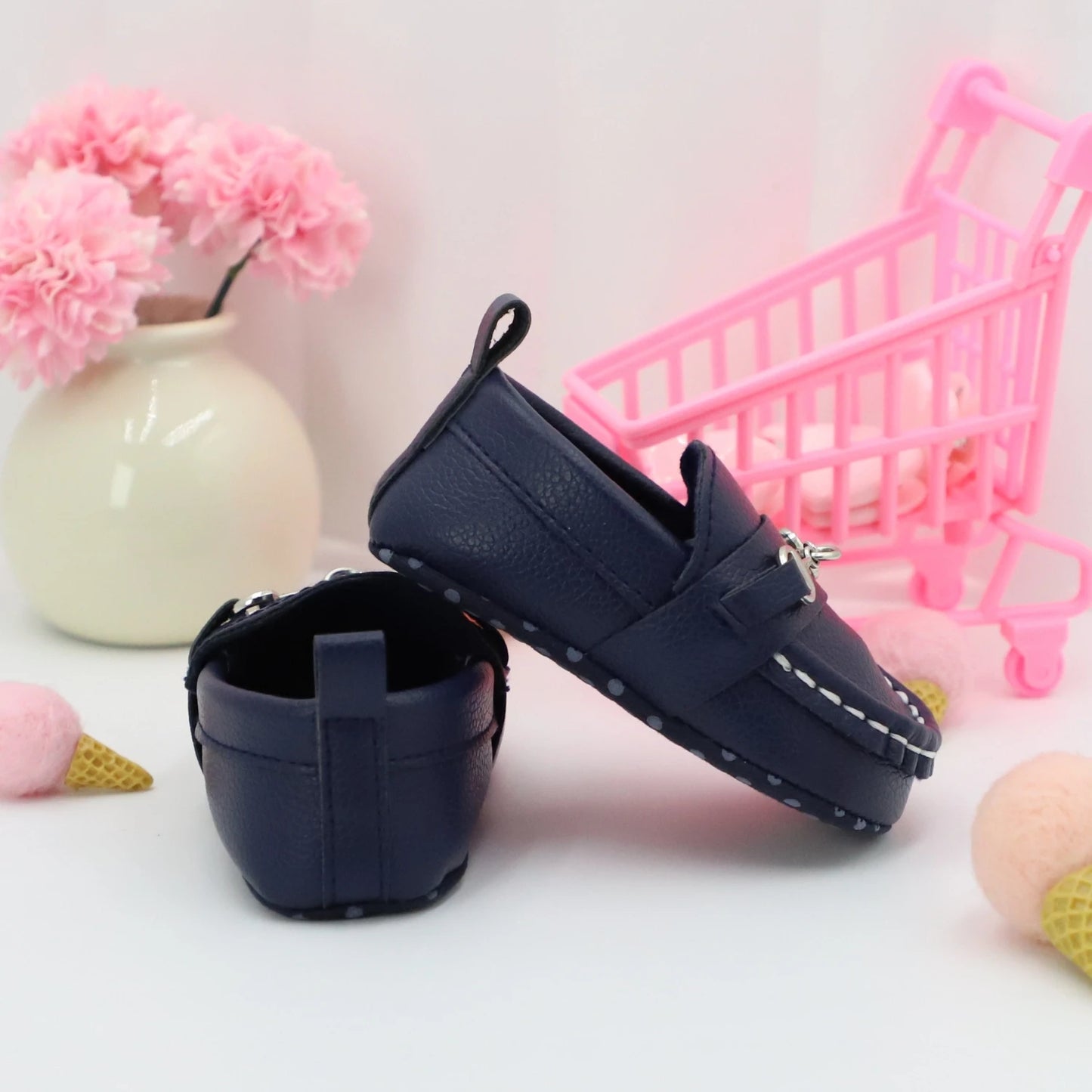 RABEISIR Casual Solid Color Slip On Low Top Loafer Shoes For Baby Boys, Lightweight Comfortable Non Slip Flat Shoes