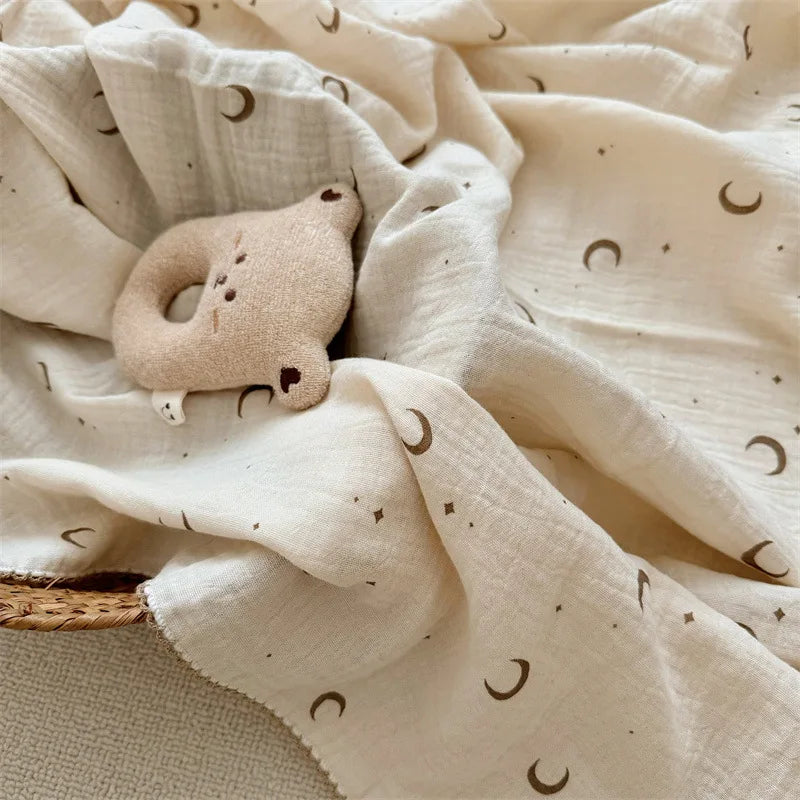 Summer Muslin Swaddle Blankets Cotton Soft Baby Blanket For Boys Girls Newborn Baby Receiving Blanket Sleeping Cover Crib Quilts