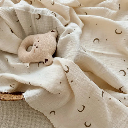 Summer Muslin Swaddle Blankets Cotton Soft Baby Blanket For Boys Girls Newborn Baby Receiving Blanket Sleeping Cover Crib Quilts