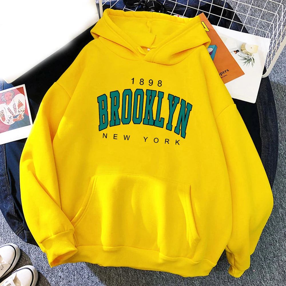 Fashion 1898 Brooklyn New York Hoodies Printed Men Woman Hoodie Hooded Sweatshirts Harajuku Pullovers Unisex Tracksuits Clothing