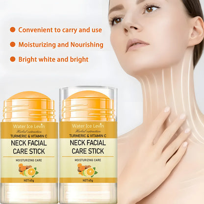 Turmeric & Vitamin C Neck Facia  Care Wrinkle Lines Lifting Whitening Tighten Double Chin Anti-age Rejuvenation Skin Care Product