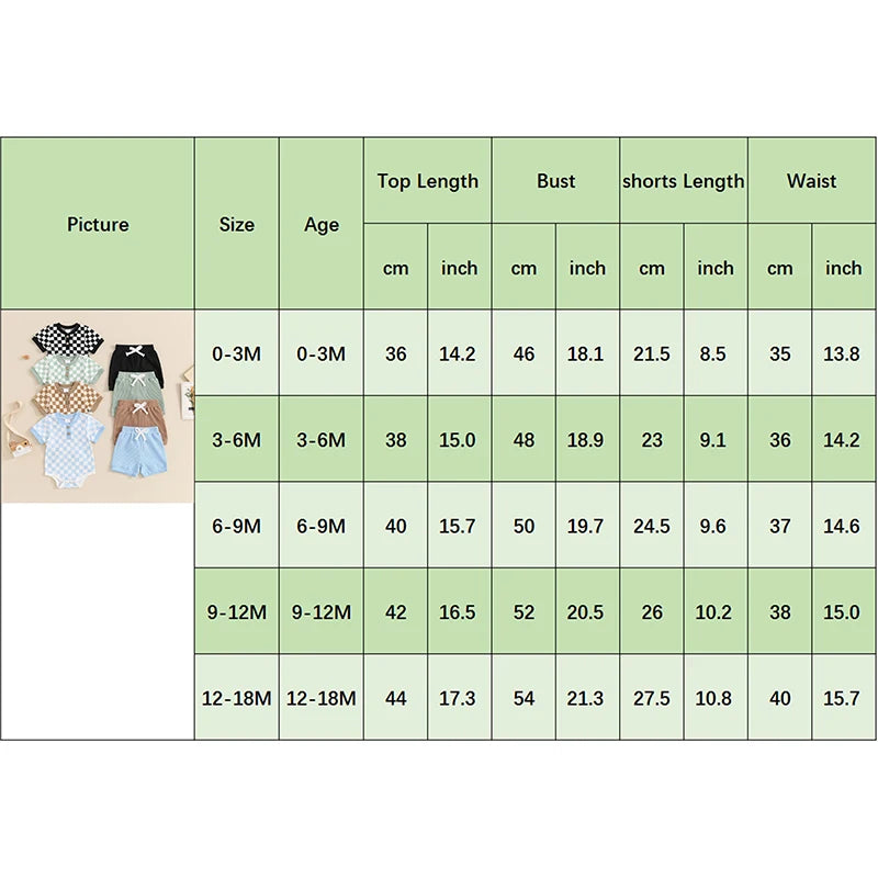 Mubi neo 3 -18 Months Newborn Baby Boy Clothes Ribbed Knit Short Sleeve Romper Shorts Set Infant Summer Outfit  Sets for Babies