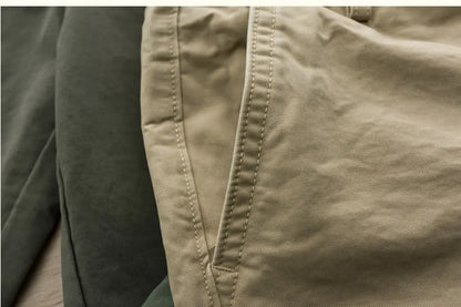 DAILOU  Workwear Pants, Summer Texture, Washed Shorts,  Japanese Style Solid Color Trend, Versatile Slim Fit Capris