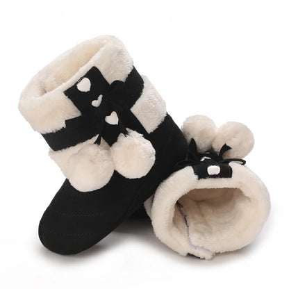Newborn baby boy girl snow winter boots for infants and young children soft soled winter warm baby crib short boots shoes