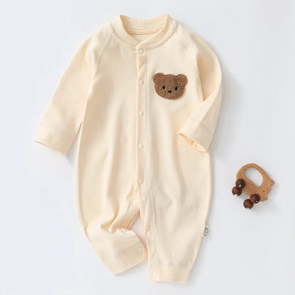 Baby Autumn Clothes Cartoon Bear Printed Romper for Boys Girl Newborn One-Pieces Clothing Cotton Toddler Bodysuit Infant Costume