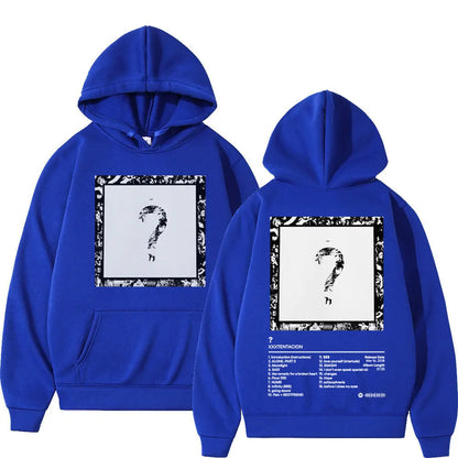 Rapper XXX Music Album Double Sided Print Hoodie High Quality Fashion Oversized Pullovers Men Women Trend Hip Hop Sweatshirts