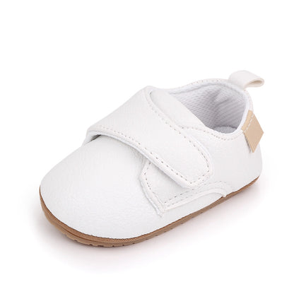 VISgogo Baby Shoes First Walkers PU Sneakers Soft Sole Cute Baby Casual Flats Infant Shoes for Newborn Girl Boys 0-18Months