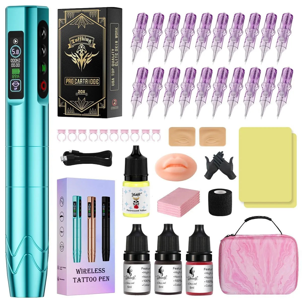 Ybeauty wireless battery embroidery machine set, integrated contact lens and eyebrow tattooing machine, cross-border source