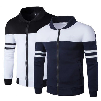 Men Bomber Jacket Patchwork Autumn Sportswear Coat Zipper Baseball Jacket Single Breasted Jackets for Men 2025 Chiquita's hombre