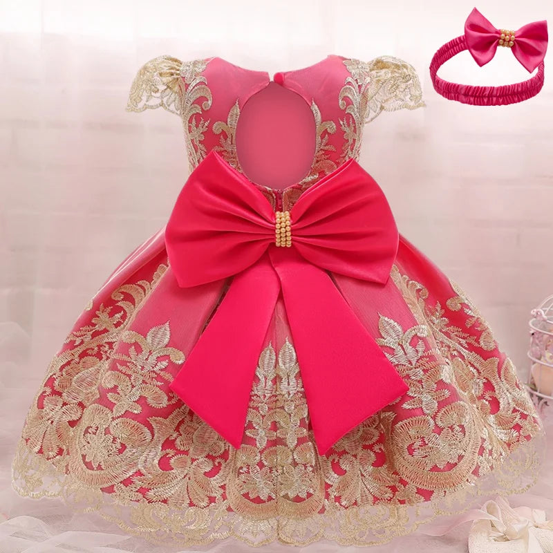 Baby Girls Christmas Dress 3 6 9 12 18 24 Months Toddler Newborn Lace Princess Dress 1 Year Old Birthday Party New Year Costume