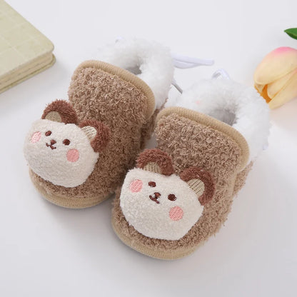 Winter Snow Baby Boots Newborn Toddler Warm Boots Winter First Walkers Baby Girls Boys Shoes Soft Sole Cute Cartoon Snow