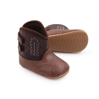 Baby Boots Made Of Soft PU and High-quality Cotton 2024 New Autumn and Winter Short Boots With Rubber Soles and Anti Slip Baby